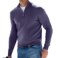 Nash - Freizeitpullover mit halbem Reißverschluss – Lila