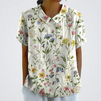 Lina™ | Bluse mit Blumenmuster – Weiß mit Blumen