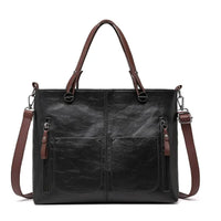 Ilse | Lederschultertasche – Schwarz