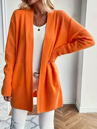 Sofia | Kuscheliger Cardigan mit offenem Schnitt – Orange