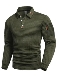 Ephraim – Strukturiertes Poloshirt Mit Ärmeltasche – Grün