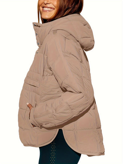 Leyvalis | Solider Kapuzenmantel – Lässige warme Jacke für Damen