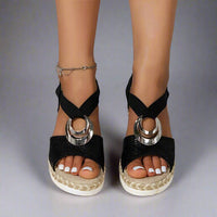 Emiliana | Orthopädische Sandalen für ultimativen Komfort – Schwarz