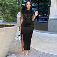Dina | Damen Maxi-Kleid stilvoll & bequem tragbar – Schwarz