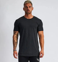 Steffen™ - Einfarbiges T-Shirt mit bequemer Passform – Schwarz