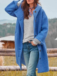 Meryl | Bequemer Mantel – Blau