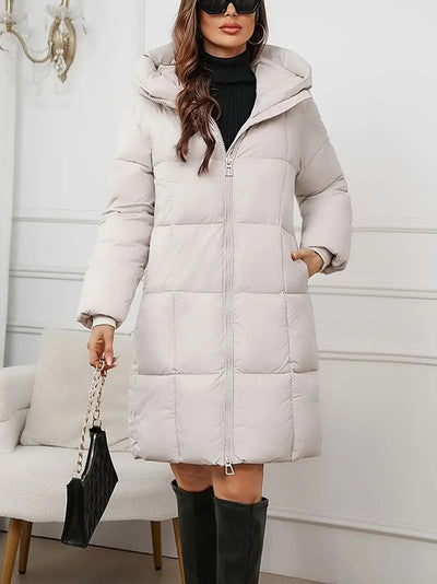 Keyven | Winter Luxe Lange Oberbekleidung mit Kapuze