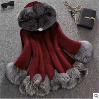 Keila | Dicke und warme Winterjacke – Weinrot