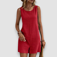 Gina | Rückenfreier Jumpsuit – Rot