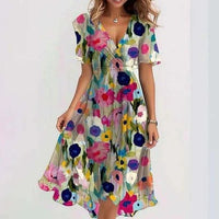 Cirae - Soft-Touch-Sommerkleid – Mehrfarbig