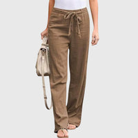 Elena | Moderne leichte Damenhose stilvoll – Braun