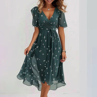 Cirae - Soft-Touch-Sommerkleid – Grün
