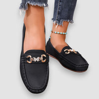 Bella | Atmungsaktive Slip-On Loafers – Schwarz