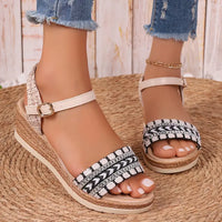 Emily | Freizeit-Keilsandalen für Frauen – Schwarz