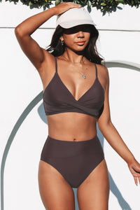 Joy – Neuer farbenfroher Bikini – Kaffee