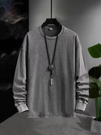 Alden – Vintage Inspiriertes Langarm Hemd – Grau