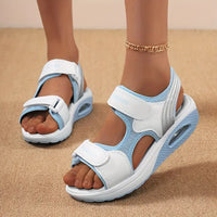 Marleen - City Chic Sandalen – Weiß / Blau