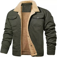 Sige | Warme Herren Bomberjacke aus Wolle – Oliv