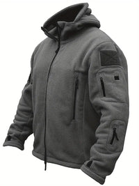 Braun | Winterjacke für Herren Fleece Gefüttert Winddicht – Grau