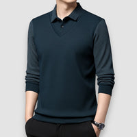 Lumier | Long Sleeve Polo Shirt – Blau