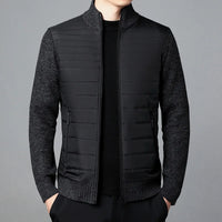 Leichte Sommerjacke für Herren | Stilvolle Strickjacke mit hohem Kragen – DunkelGrau