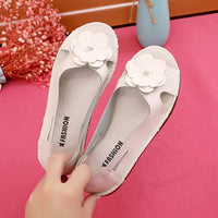 Bea - Schwarze geblümte Sandalen – Weiß