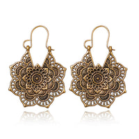 Lotus-Mandala-Ohrringe – Gold