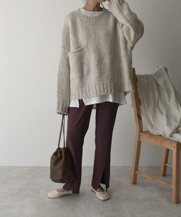 Kolis | Übergroßer Strickpullover mit Tasche