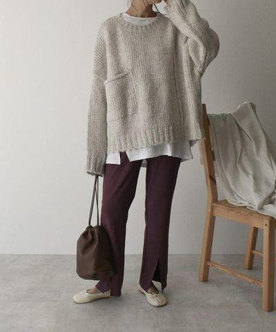 Kolis | Übergroßer Strickpullover mit Tasche