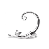 Silberner Luxus-Ohrring für Katzen – Silber