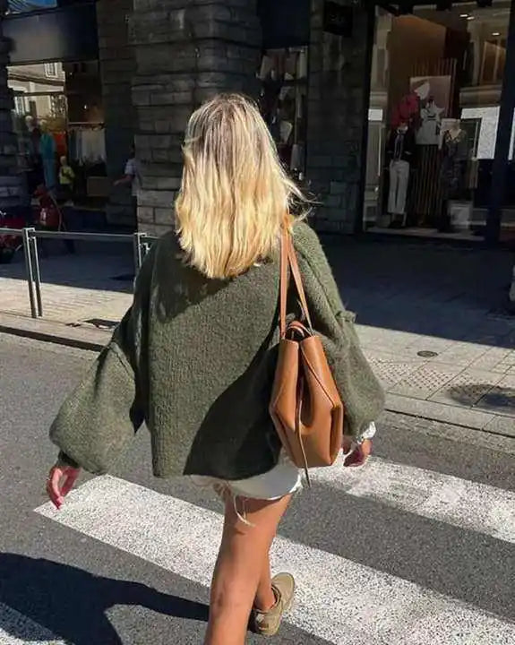 Saylira | Flauschiger Oversize Strickpullover