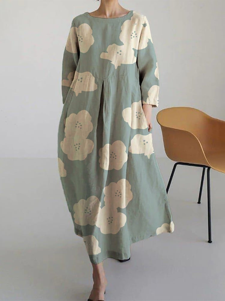 Zara - Blumiges locker fallendes Maxikleid