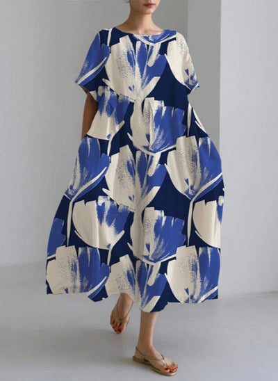 Zara - Blumiges locker fallendes Maxikleid