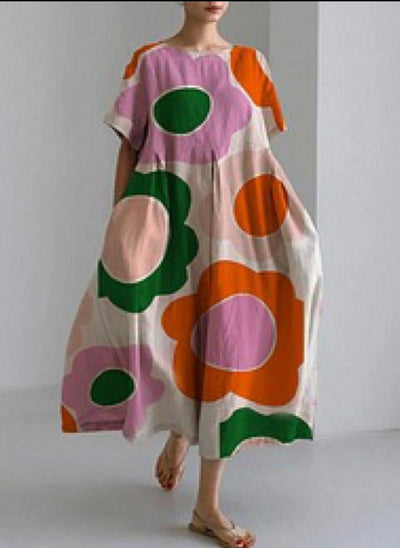 Zara - Blumiges locker fallendes Maxikleid