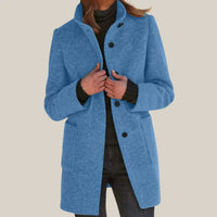 SOPHIA – Der zeitlose Wintermantel für Damen – Blau
