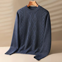 Herren Luxus Cashmere Cardigan Strickjacke – Blau