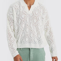 Leichtes Herren Strickshirt – Weiß