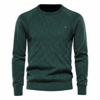 Strickpullover mit Rautenmuster für Männer - Adam – Grün
