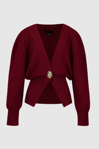 Ina - Luxus Strickjacke – Rot