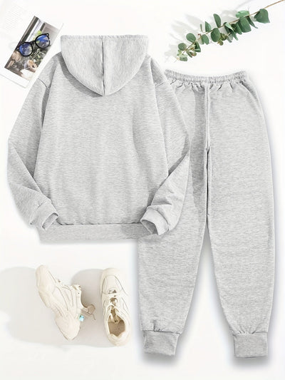 Bequemer Damen-Trainingsanzug mit Kapuze für Herbst und Winter
