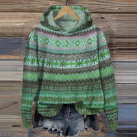 DAGNY - KUSCHELIGER KAPUZENPULLOVER – Grün