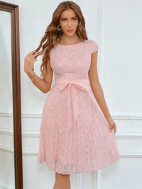 Spitzen Cocktailkleid - Leola – Rosa