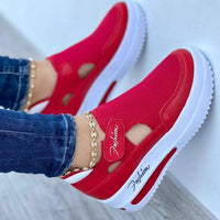 Damen Komfort Sneaker für jeden Anlass – Rot
