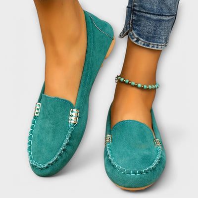 Bequeme Damen Stoffmokassins