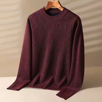 Herren Luxus Cashmere Cardigan Strickjacke – Rot
