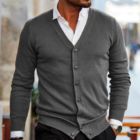 Lässiger Herren Strickcardigan – Grau