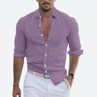 Felix | Herren Leichtes Sommer Freizeithemd – Lila