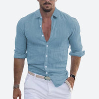 Felix | Herren Leichtes Sommer Freizeithemd – Blau