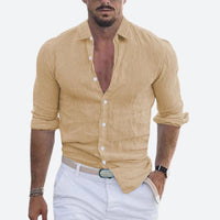 Felix | Herren Leichtes Sommer Freizeithemd – Khaki