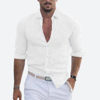 Felix | Herren Leichtes Sommer Freizeithemd – Weiß